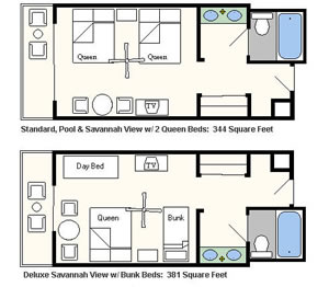 Disney's Animal Kingdom Lodge Room Layout