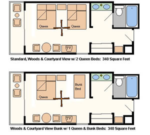 Disney's Wilderness Lodge Room Layout