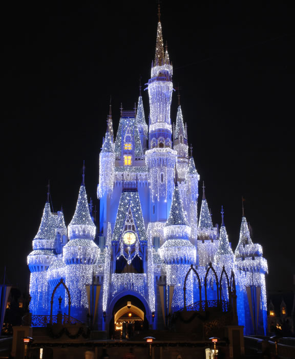 walt disney world castle christmas. at the Walt Disney World®