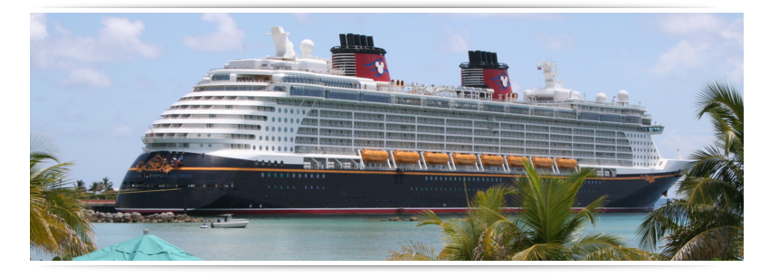 Picture of a Disney Cruise Line ship at Disney Castaway Cay