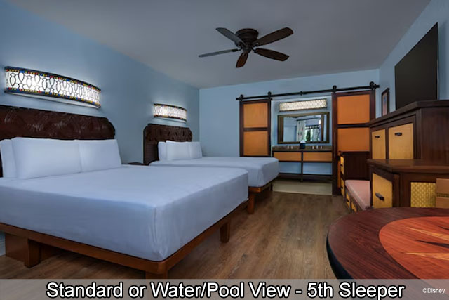 Disney's Caribbean Beach Resort - Standard or Water/Pool View - 5th Sleeper