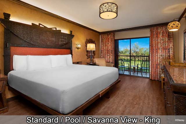 Disney's Animal Kingdom Lodge - Standard / Pool / Savanna View King
