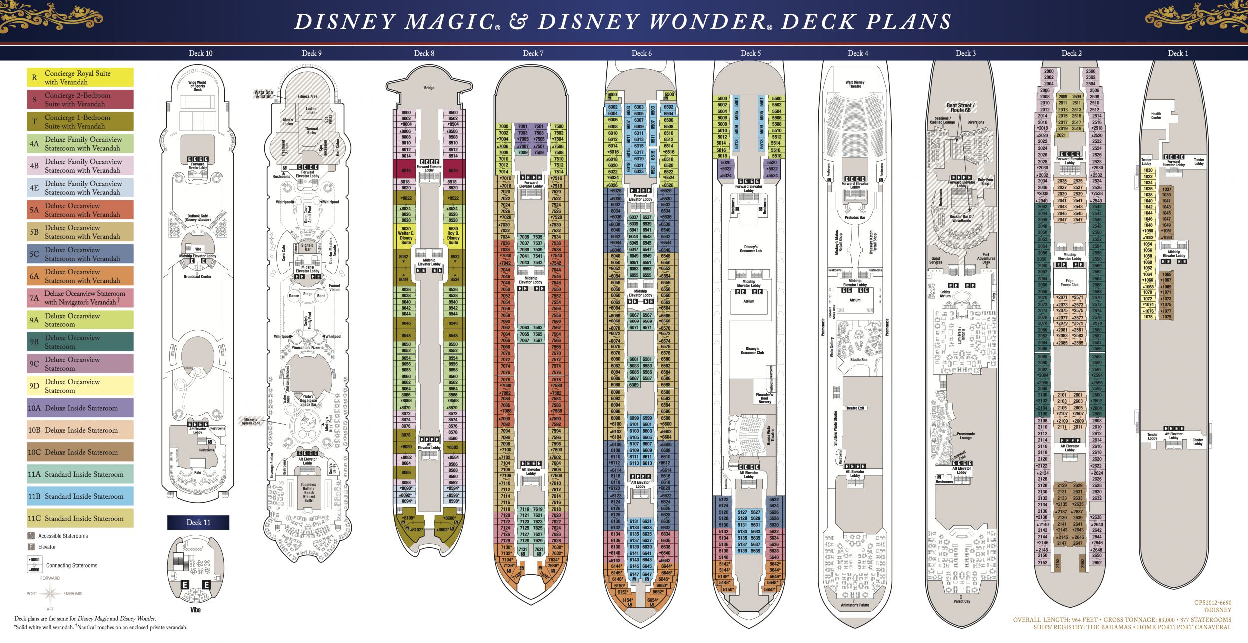 Mw Deck Plan Image – Off To Neverland Travel – Disney Vacations