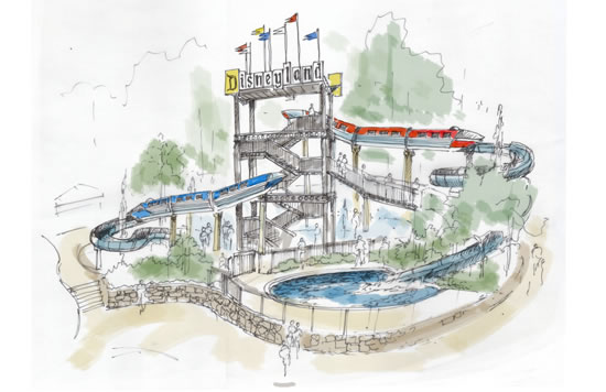 Disneyland Pool Concept Art