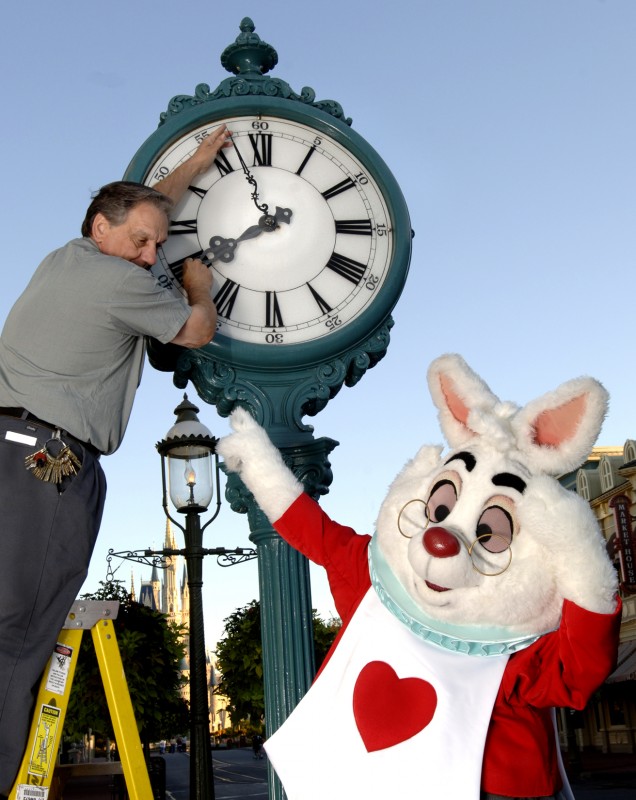 White Rabbit with Clock