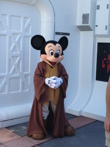 Jedi Master Mickey Mouse greeting guests