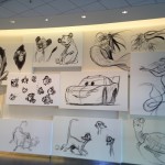 Sketches on wall of Animation Hall