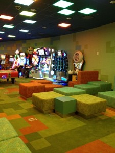 Seating area in Pixel-Play Arcade