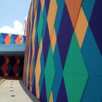 Closeup of colorful walls of Art of Animation