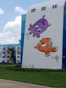 Sketchpad on Exterior of Finding Nemo themed building