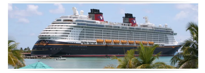 Picture of a Disney Cruise Line ship at Disney Castaway Cay