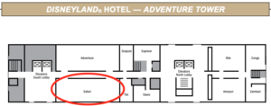 Map of the Convention space at Disneyland Hotel