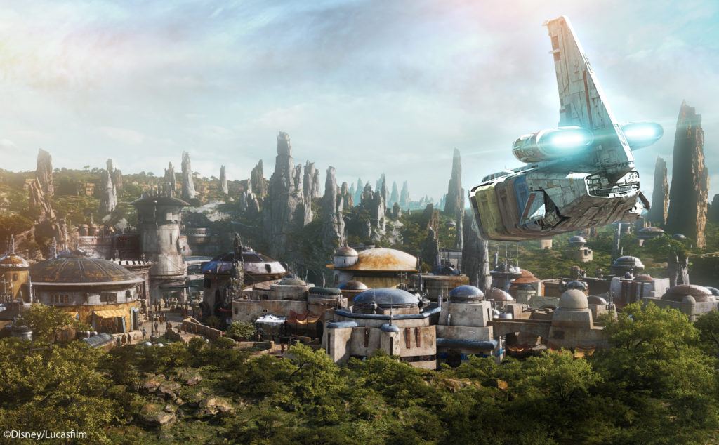 Star Wars: Galaxy’s Edge Artist concept artwork of Star Wars Galaxy's Edge - Ariel Photo