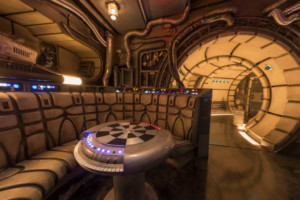 Artist concept artwork of Star Wars Galaxy's Edge - Chess room inside Millennium Falcon