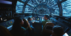 Artist concept artwork of Star Wars Galaxy's Edge - Millennium Falcon attraction