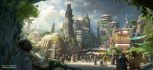 Artist concept artwork of Star Wars Galaxy's Edge - Village