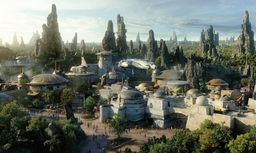 Star Wars: Galaxy’s Edge Artist concept artwork of Star Wars Galaxy's Edge - village