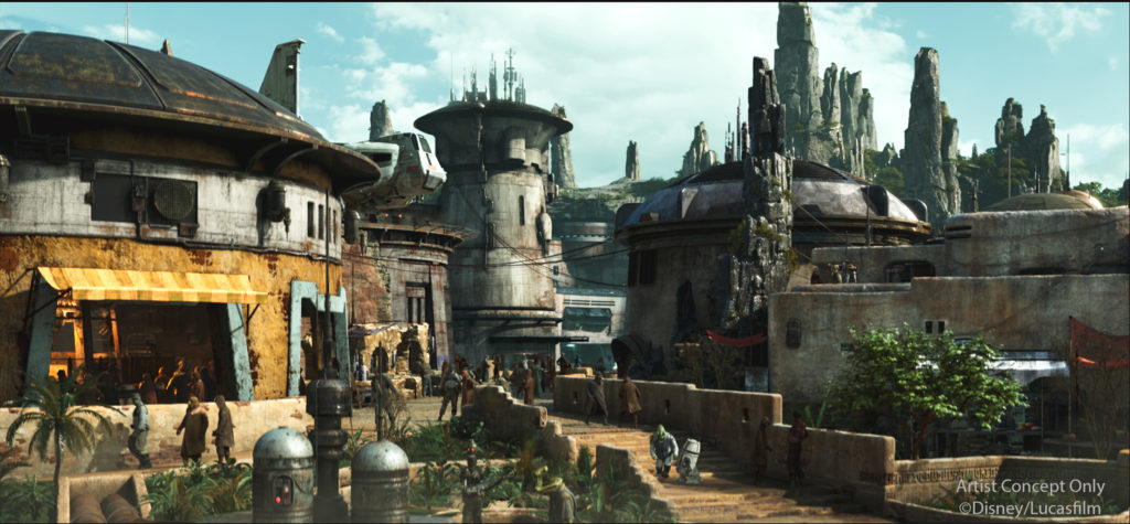 Star Wars: Galaxy’s Edge Artist concept artwork of Star Wars Galaxy's Edge
